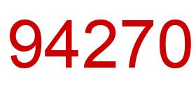 Number 94270 red image