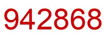 Number 942868 red image