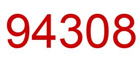 Number 94308 red image