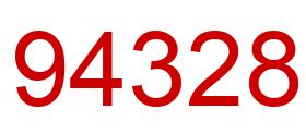 Number 94328 red image