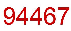 Number 94467 red image