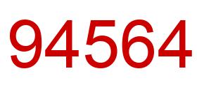 Número 94564 imagen rojo