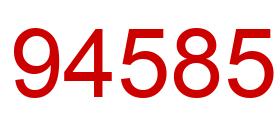Number 94585 red image