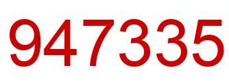 Número 947335 imagen rojo