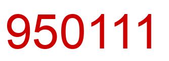 Number 950111 red image