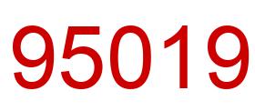 Number 95019 red image