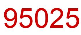 Number 95025 red image