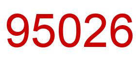 Number 95026 red image