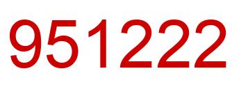 Number 951222 red image