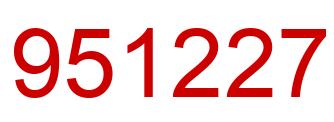 Number 951227 red image