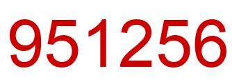 Número 951256 imagen rojo