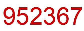 Número 952367 imagen rojo