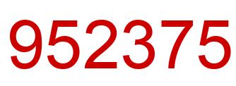 Número 952375 imagen rojo