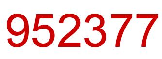 Number 952377 red image