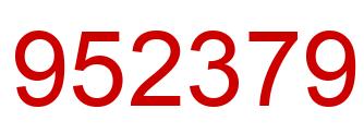 Number 952379 red image