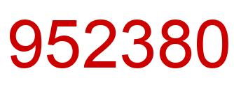 Number 952380 red image