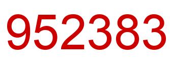 Number 952383 red image