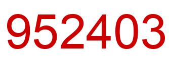 Número 952403 imagen rojo