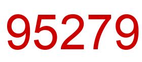 Number 95279 red image