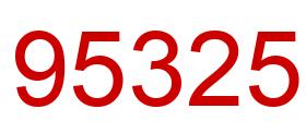Number 95325 red image