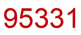 Number 95331 red image