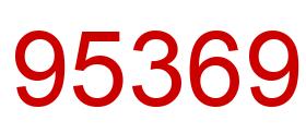 Number 95369 red image