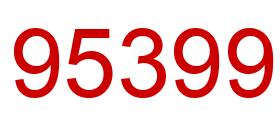 Number 95399 red image