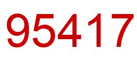 Número 95417 imagen rojo
