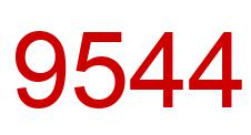 Number 9544 red image