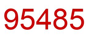 Number 95485 red image