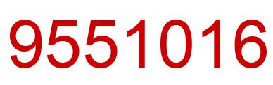 Number 9551016 red image