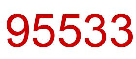 Número 95533 imagen rojo
