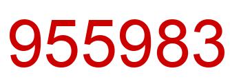Number 955983 red image