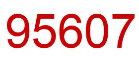 Number 95607 red image
