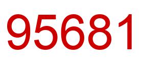 Number 95681 red image