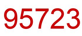 Number 95723 red image