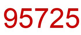 Number 95725 red image