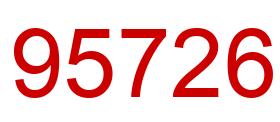 Number 95726 red image