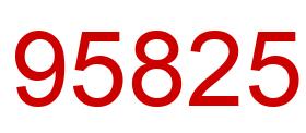 Number 95825 red image