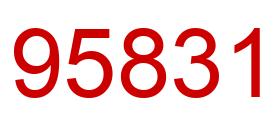 Number 95831 red image