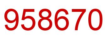 Número 958670 imagen rojo