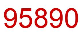 Number 95890 red image