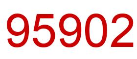 Number 95902 red image