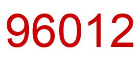 Número 96012 imagen rojo