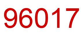 Número 96017 imagen rojo