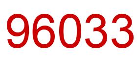 Número 96033 imagen rojo
