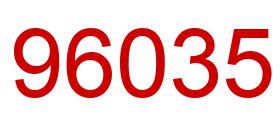Number 96035 red image