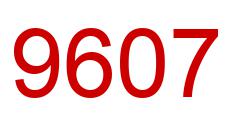Number 9607 red image