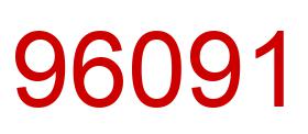 Number 96091 red image