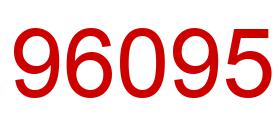 Number 96095 red image